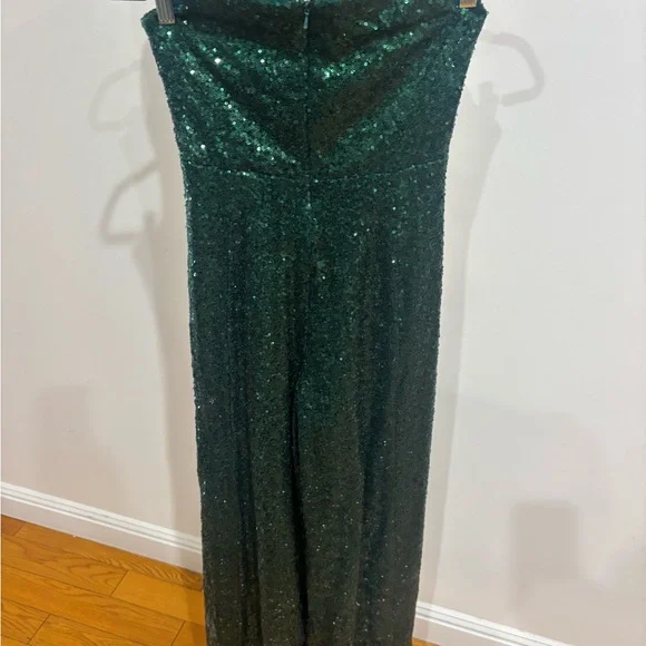Black Halo Lena Jumpsuit in green, Size: 0 - Picture 13 of 15